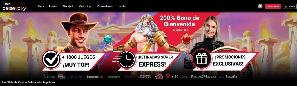 Página Principal del casino online Pause y play